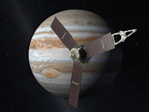 Ilustração mostra a sonda espacial em órbita de Júpiter (Foto: NASA/JPL)